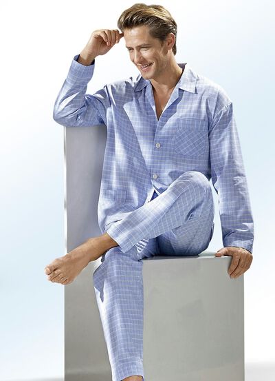 Pyjamas, genomknappad, v&auml;vd 