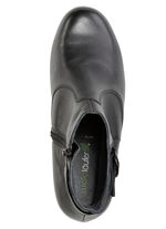 Waldläufer, bekväma damstövlar, vidd K, med uttagbar fotbädd SVART