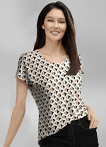 Skjorta med rund halsringning 