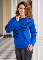 Tr&ouml;ja med blomapplikationer 