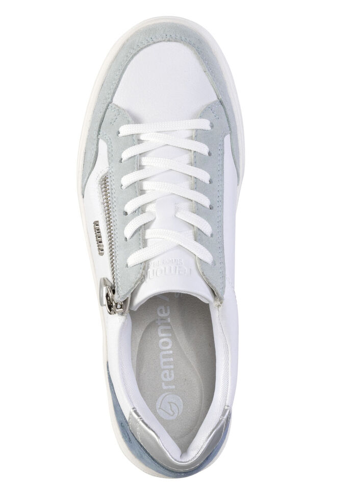 Remonte sneakers gjorda av nappa och mocka med metallic kant, 