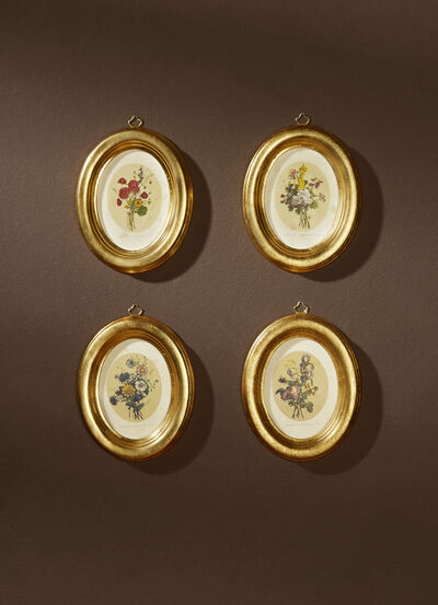 Bilder med imponerande träramar, set om 4 