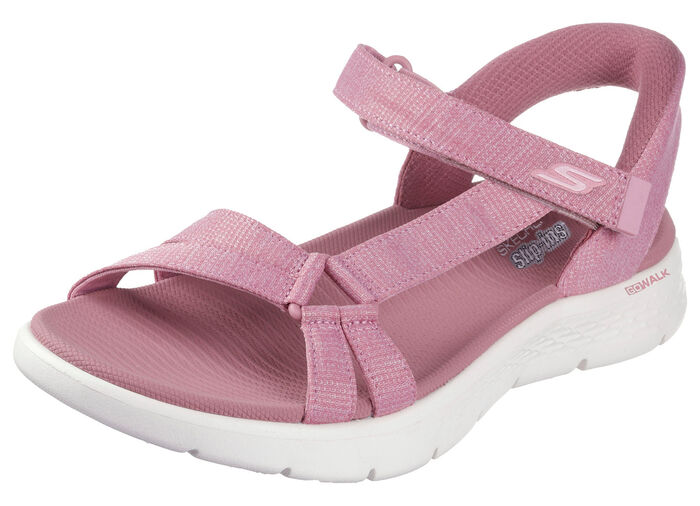 SKECHERS, sportiga damsandaler, med gjuten slip-in-klackplatta MAUVE