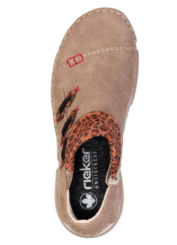 Rieker, trendiga damst&ouml;vlar, vinterskor, med dragkedja TAUPE-BRUN