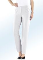 Byxor med snygg passpoal ECRU