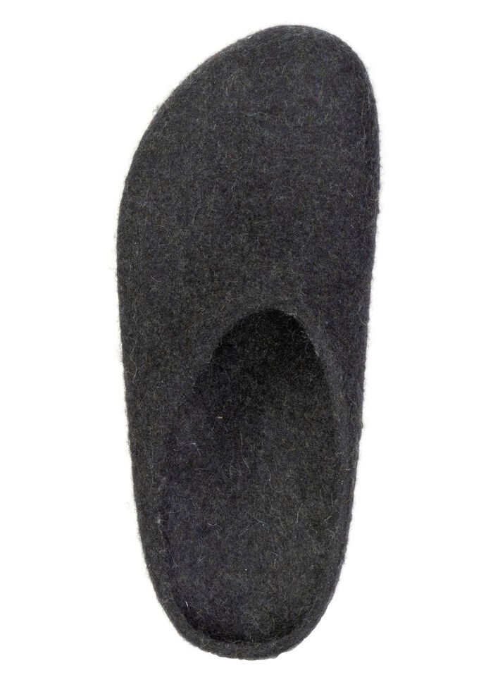 Eleganta damtofflor, bredd G, tillverkade av jungfruull, sömlöst handfiltade, 