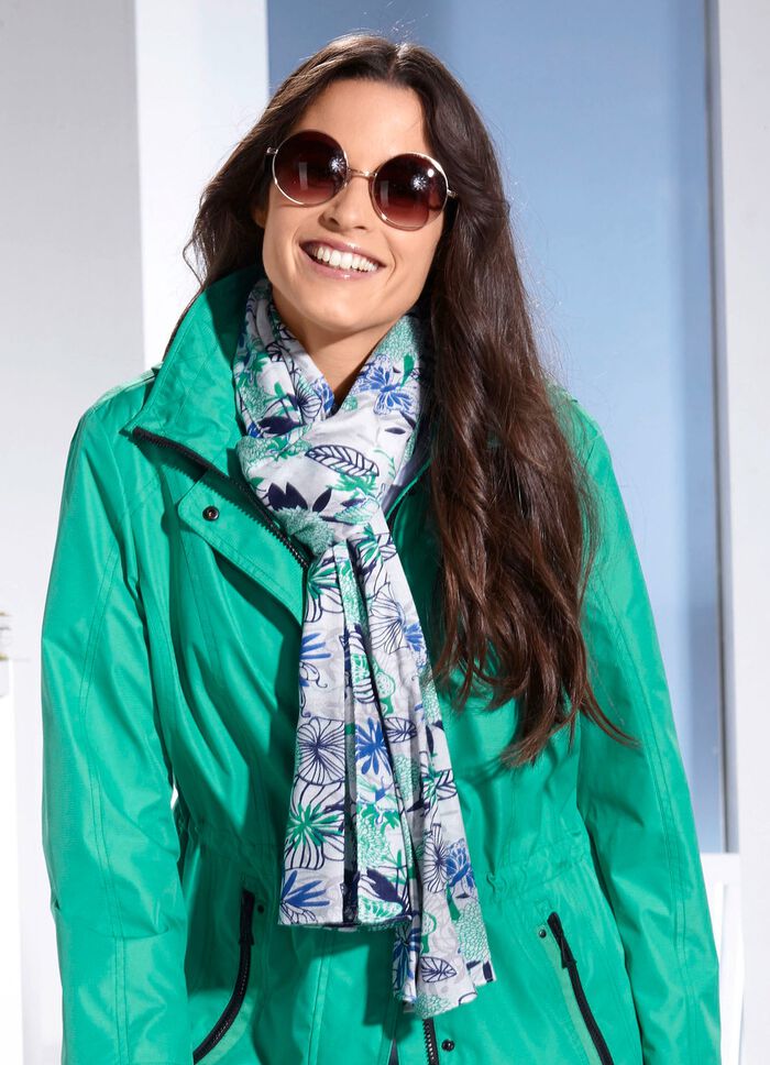 Halsduk med fantasiblommadesign 