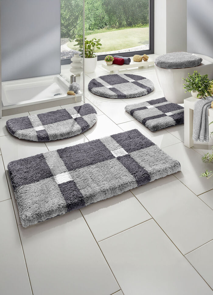 Halvcirkelformad matta SILVERGRÅ