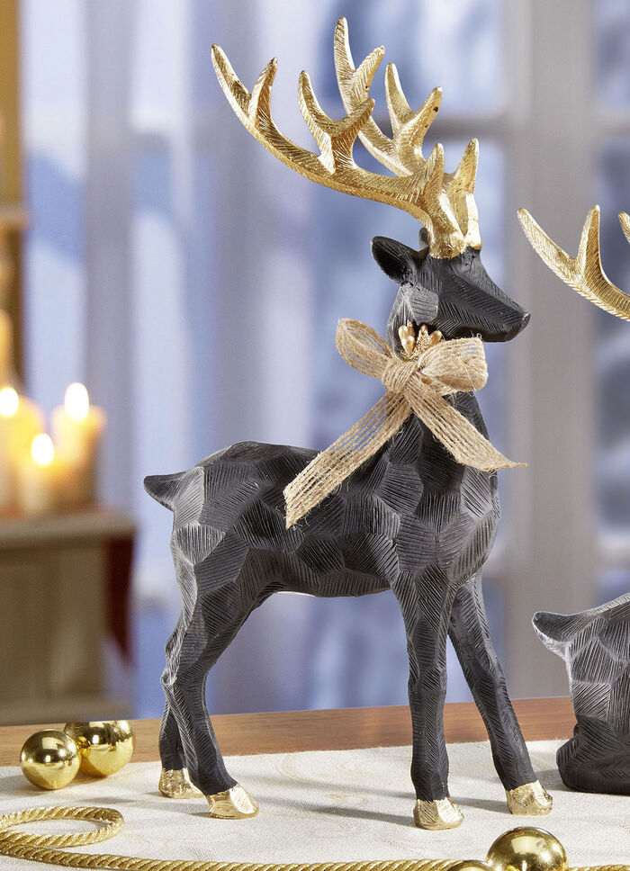 Rådjur med hovar och horn i guldfärg SCHWARZ