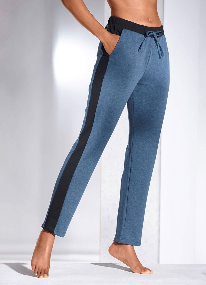 Byxor med dragsko MARINE-JEANSBLAU