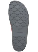 Tofflor i textil med vackert broderi 