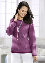 Pullover med finstrukturerad all-over design BÄR ROSÉ