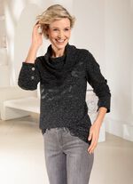 Turtleneck-skjorta med kontrasterande tryck 