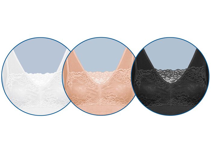 Komfortbh i spets i set om 3 