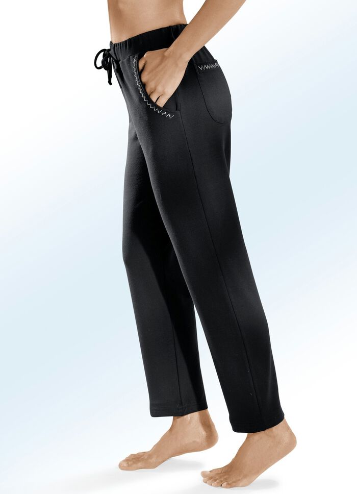 Byxor med dekorativa nitar SVART