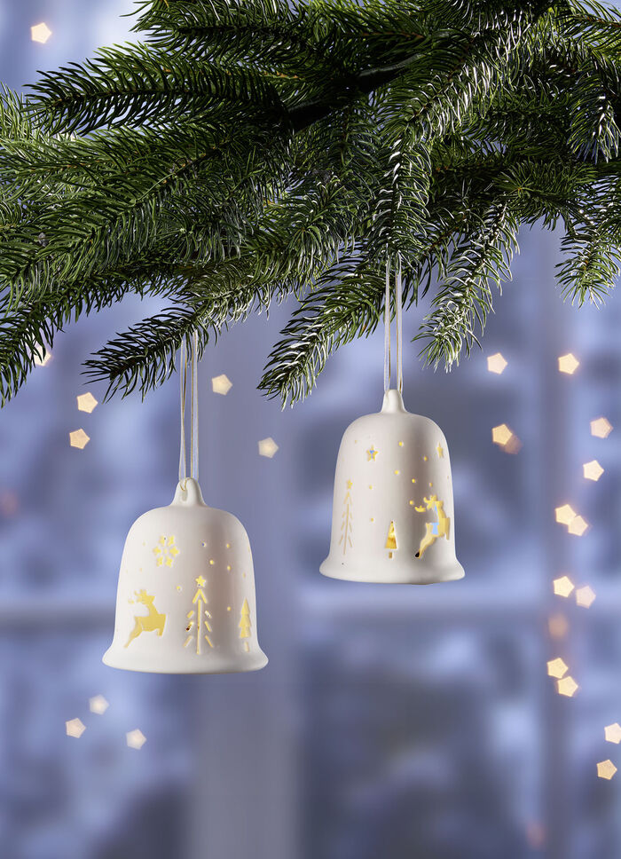 LED julklocka, set med 2 st 