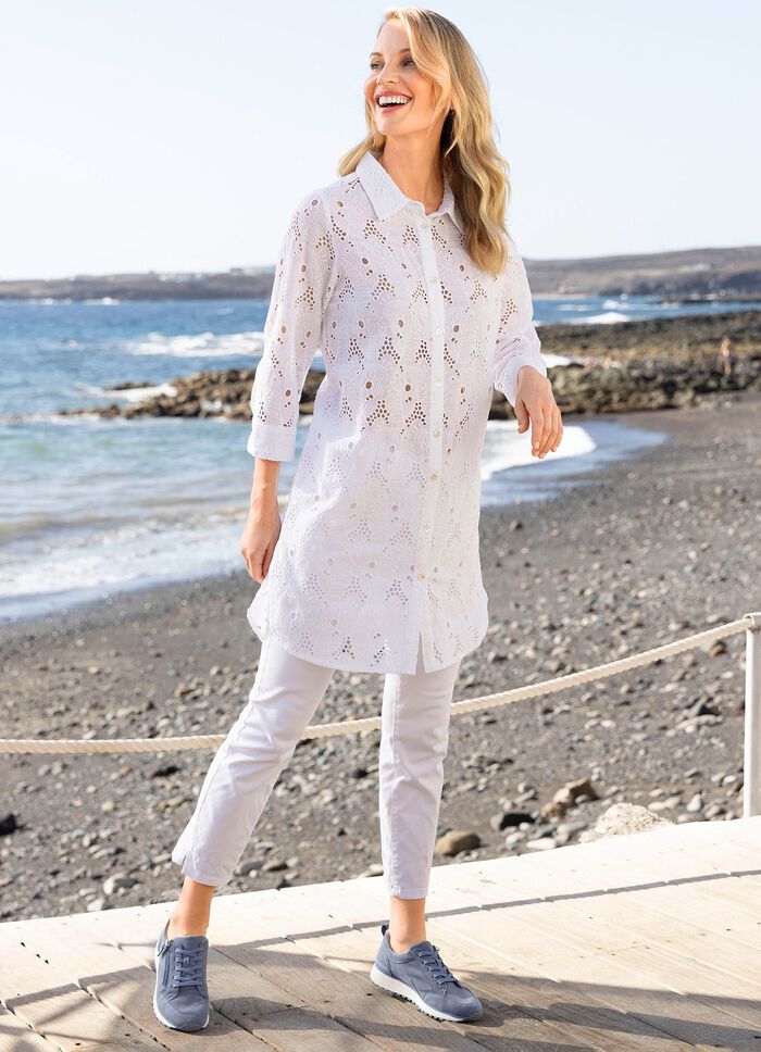 Tunika med broderie anglaise 