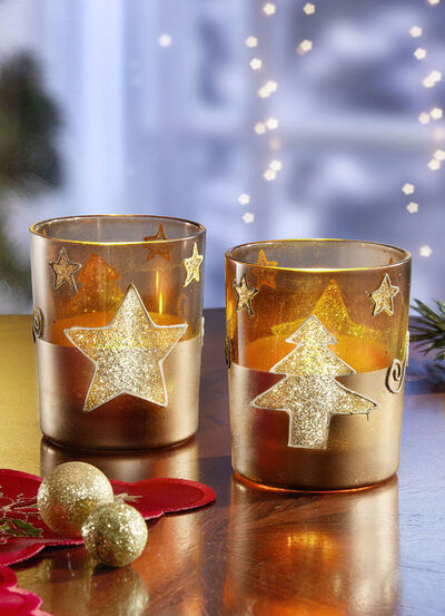 Värmeljushållare, set om 2 