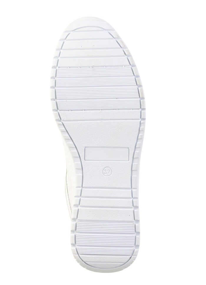 ELENA EDEN sneakers gjorda av fint skimrande, kornigt hjortnappaläder VIT