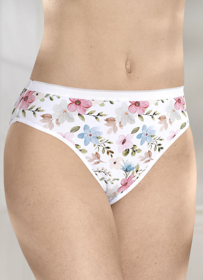 Tre-pack trosor med färgglad blommig design 