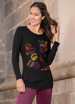 Skjorta med strassdekoration framtill 