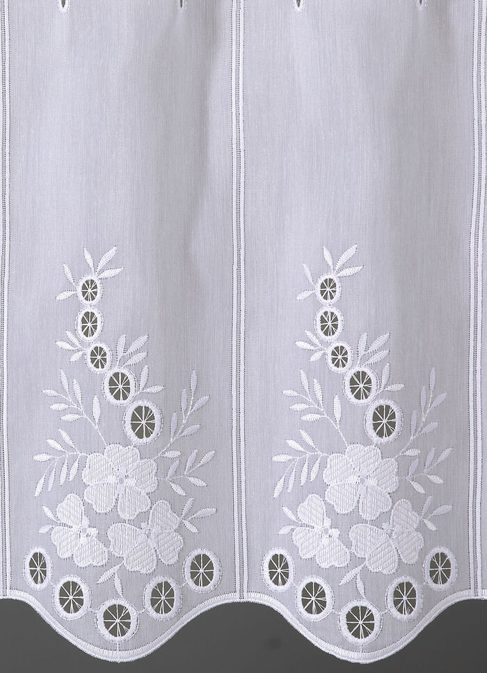 Broderad kort persienn med böjd finish 