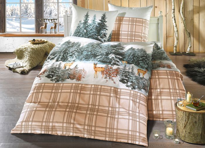 Fint flanells&auml;ngkl&auml;desset tillverkat av 100 % bomull 