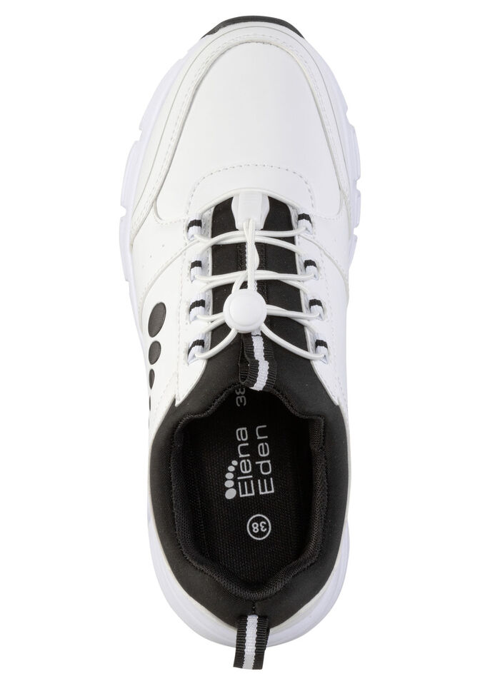 ELENA EDEN sneakers med avtagbar MemoSoft fotbädd WEISS-SCHWARZ