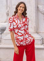 Blus med skjortkrage 