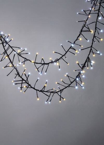 Cluster LED fairy lights med digital utomhustransformator 