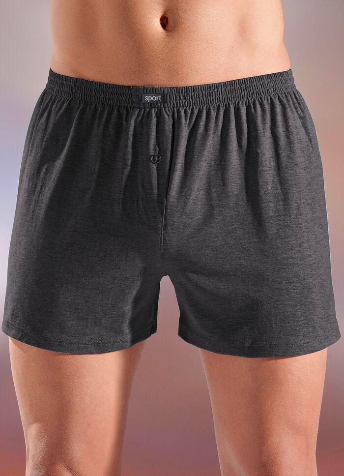 5-pack boxershorts i ekologisk bomull med snitt, enf&auml;rgade och melerade 
