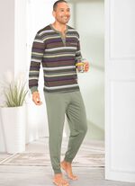 Pyjamas med knappsl&aring; och muddar 