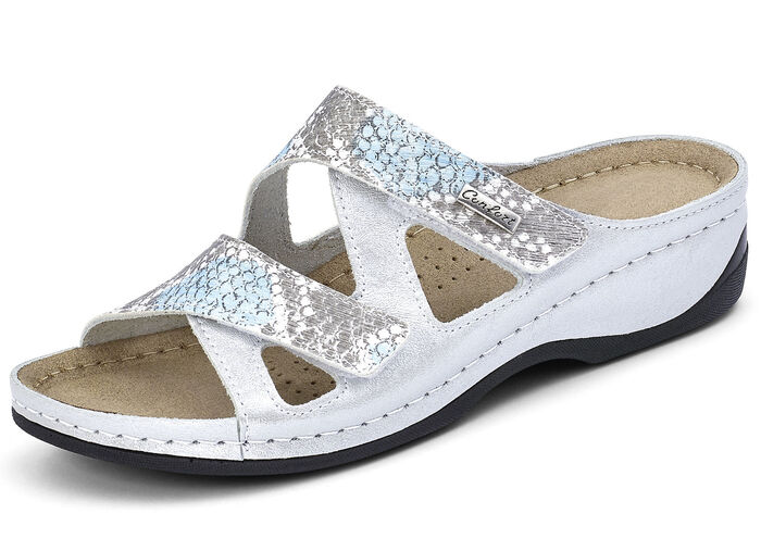 ELENA EDEN mulor med effektiv reptilprägling SILVER TURKOS
