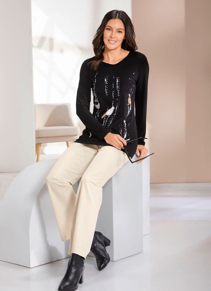 Skjorta med placerat tryck 