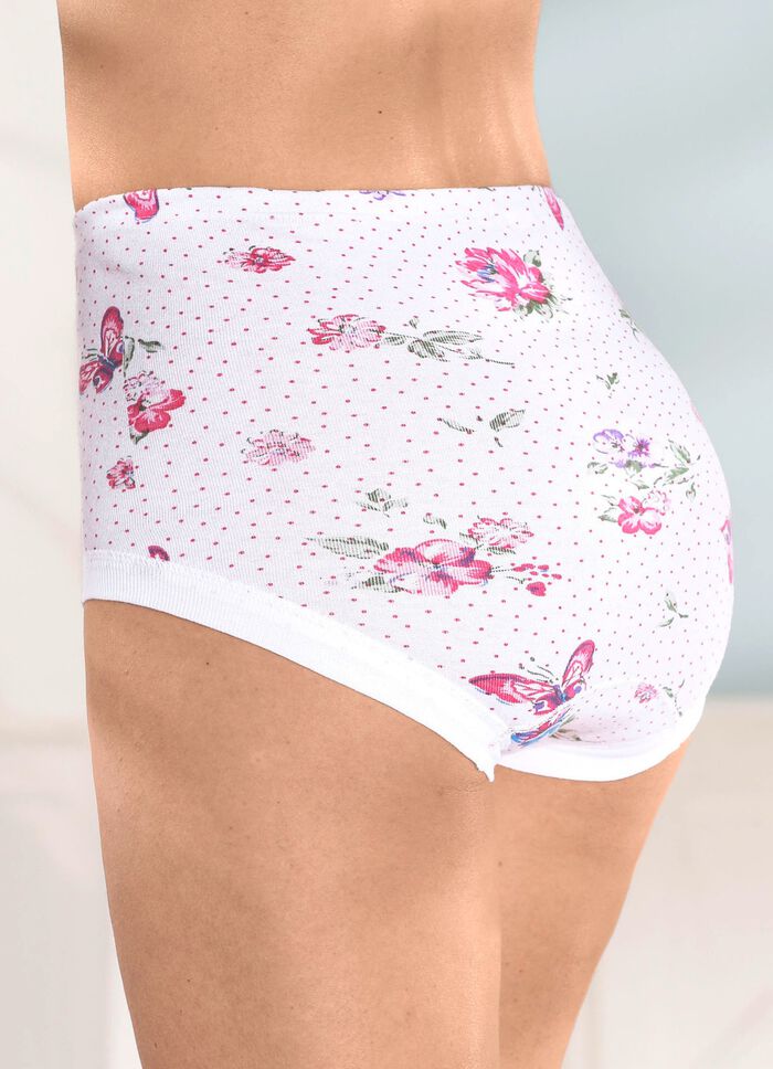 Fempack med trosor med utbytbar res&aring;r i midjan 