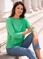 Pullover med grafisk struktur GR&Ouml;NT