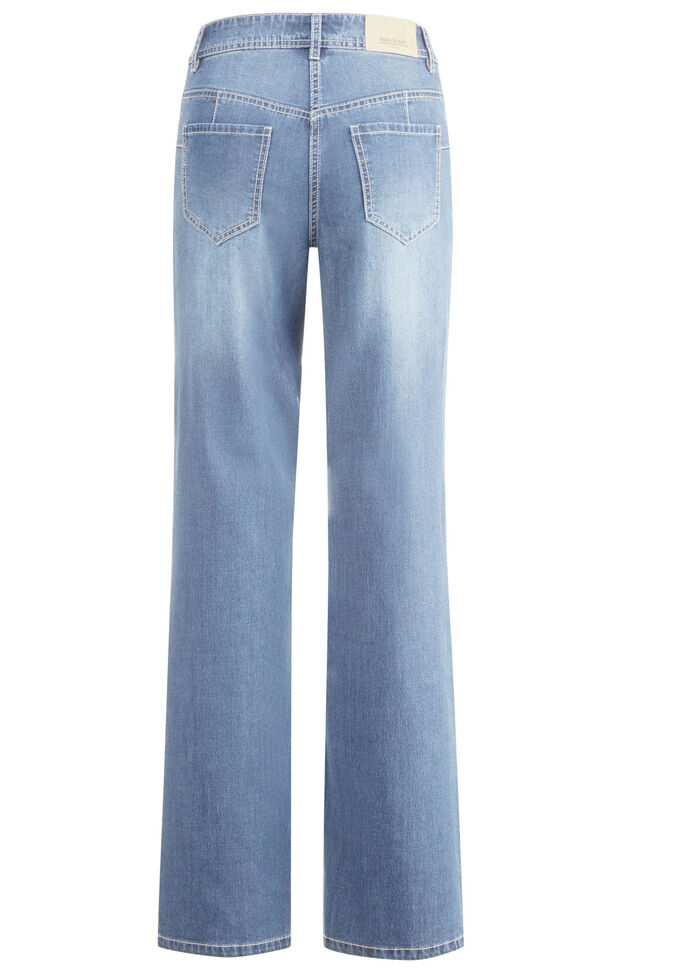 Moderiktiga jeans i 5-ficksform LJUSBLÅ