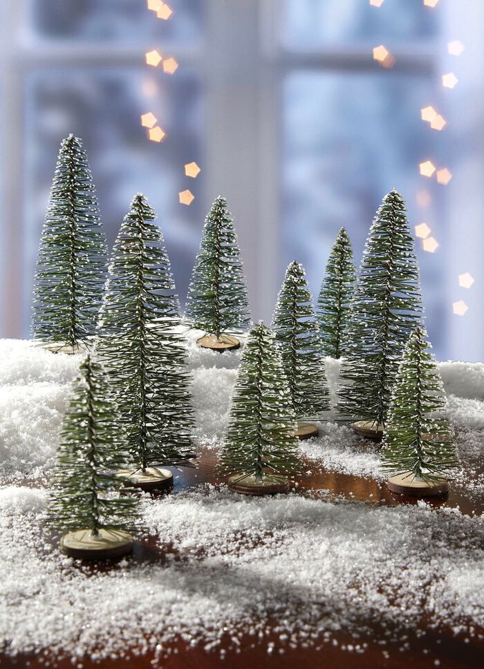 Bordsdekoration julgranar, set om 9 