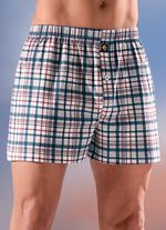 Fyrpack boxershorts, rutiga, med kn&auml;ppbar &ouml;ppning 