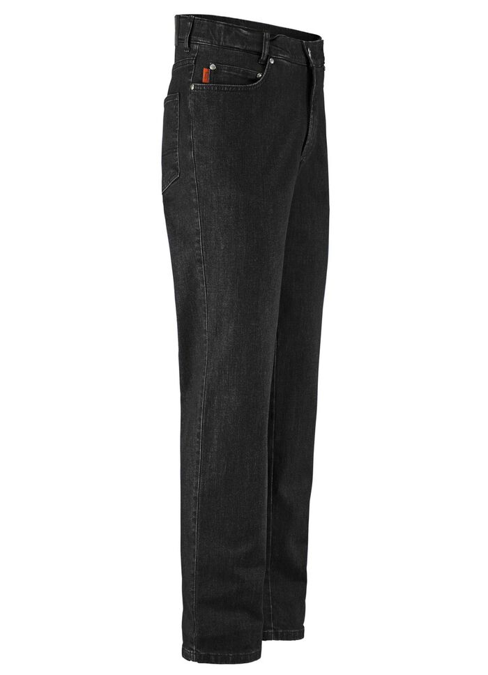 "Francesco Botti"-jeans med bekv&auml;m midjeband i 3 f&auml;rger SVART