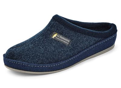 Andningsbara herrtofflor med anatomiskt formad fotb&auml;dd 