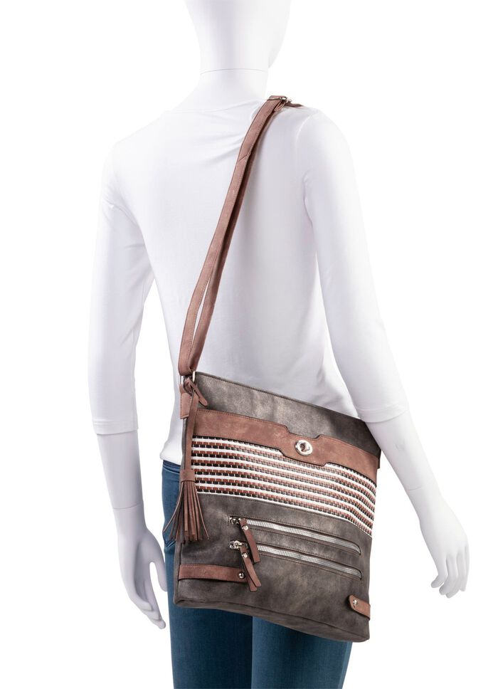 V&auml;ska med delvis glittrande fl&auml;tade detaljer 