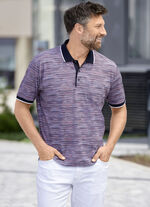 Pikétröja med bröstficka KORALLE-AQUA MELIERT