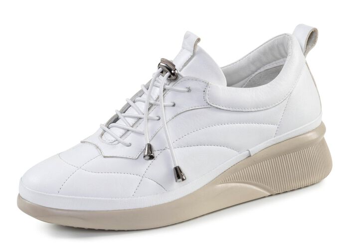 Gemini sneakers med dekorativ quiltning VIT