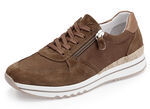 ELENA EDEN sneakers med snörning och dragkedja i sidan COGNAC