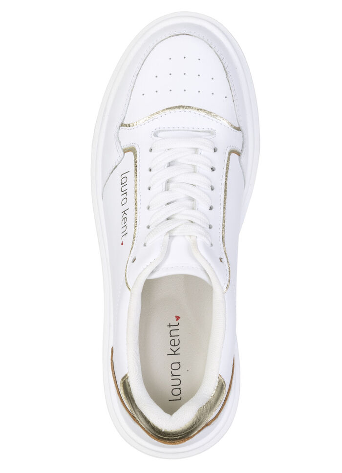 LAURA KENT, trendiga damsneakers, vidd H, med uttagbar fotbädd VIT