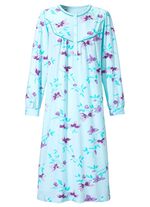 Nattlinne, l&aring;ng knappsl&aring; och manschetter med knappar 