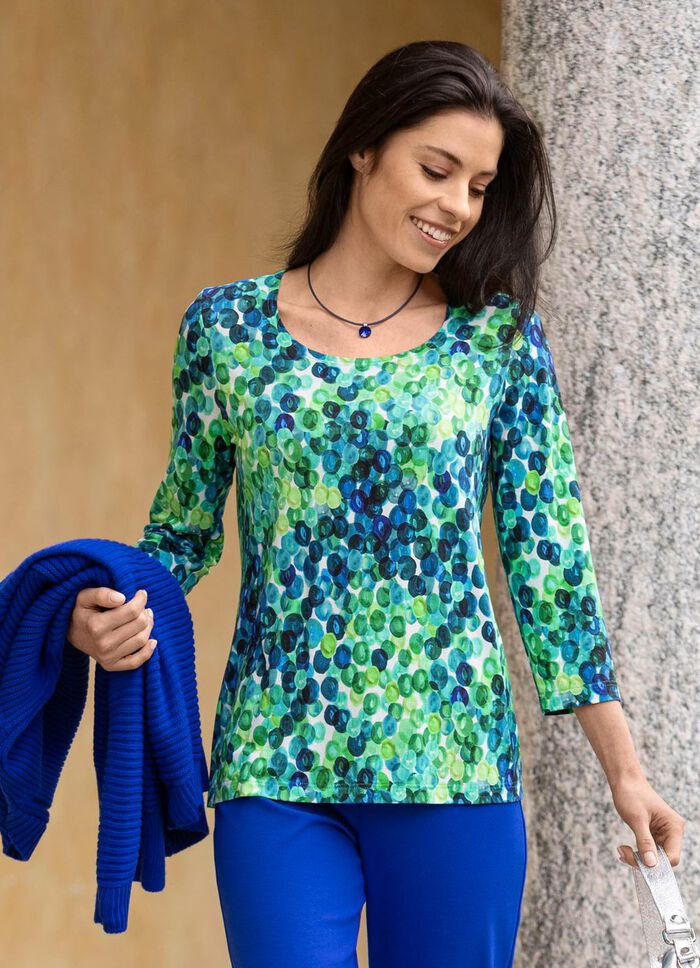 Skjorta med snyggt helt&auml;ckande tryck 