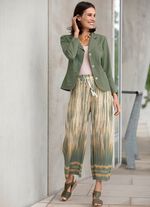 Plisserade culottes med fl&auml;tade knytband 