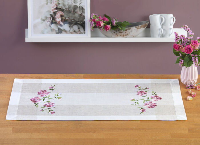 Broderad bords- och rumsdekoration SEKT-BUNT